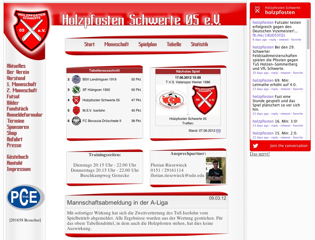 Holzpfosten Page alt